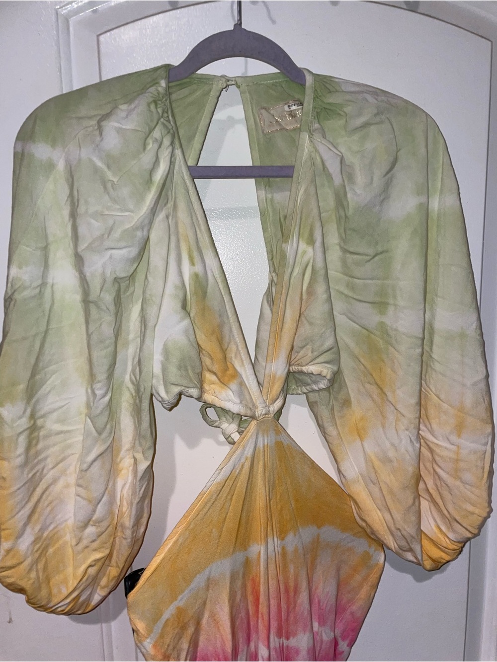 Jen's Pirate Booty Pastel Tie-Dye Rio Sonora Maxi Dress Pink, Yellow 🌸 XS - Picture 10 of 14